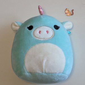 Jessica the Unicorn 5" light blue Squishmallow from the Easter Squad.
